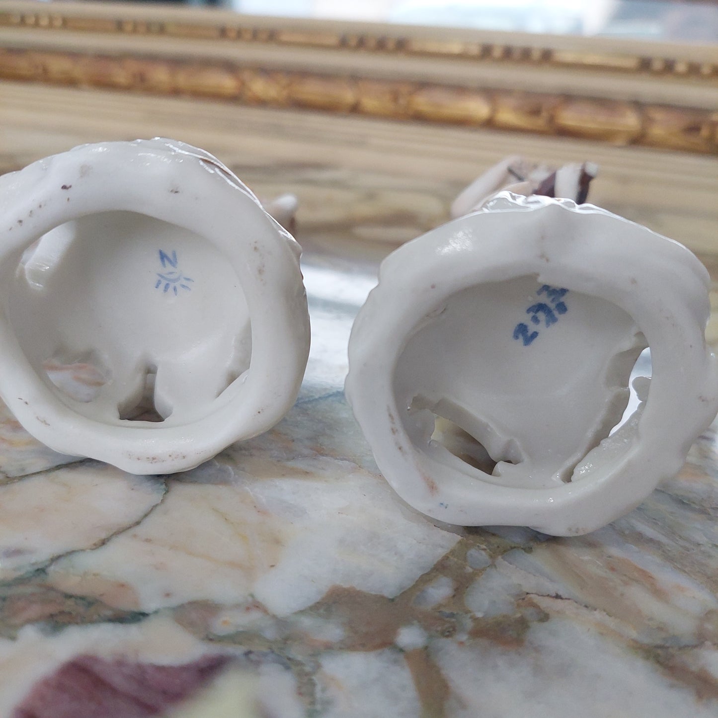 Coppia Statuine Puttini Porcellana* Capodimonte