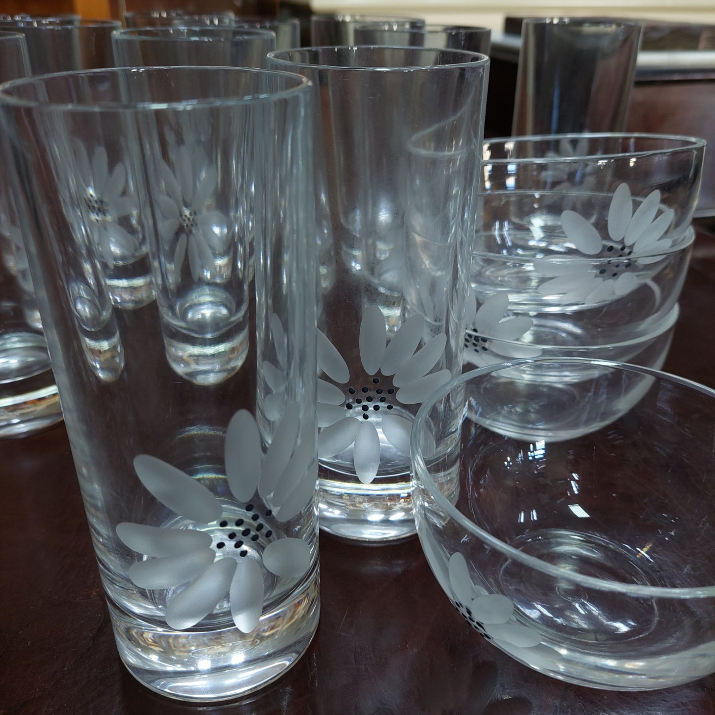 Set/11 Bicchieri Bibita + 5 Coppette Cristallo