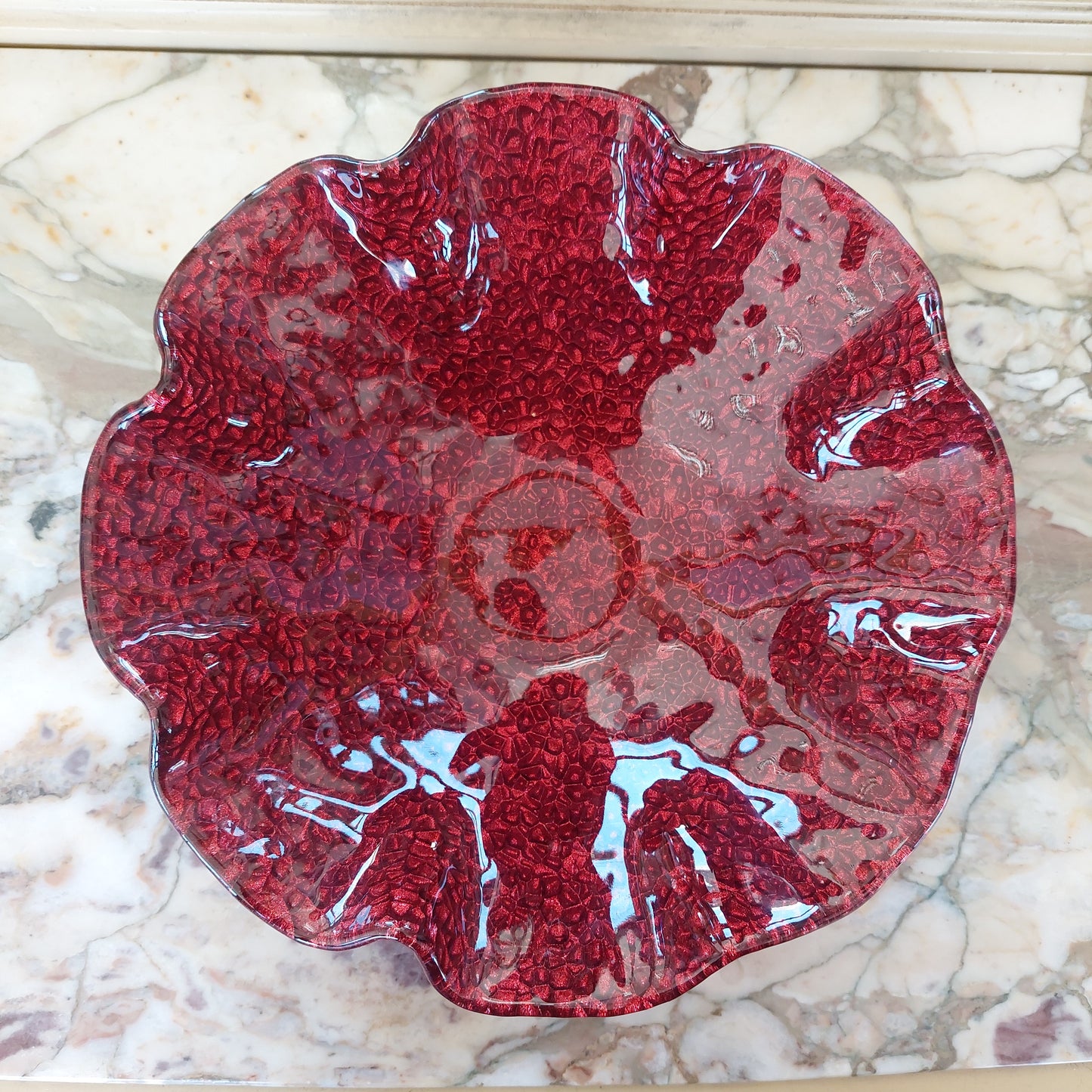 Centrotavola Vetro Rosso