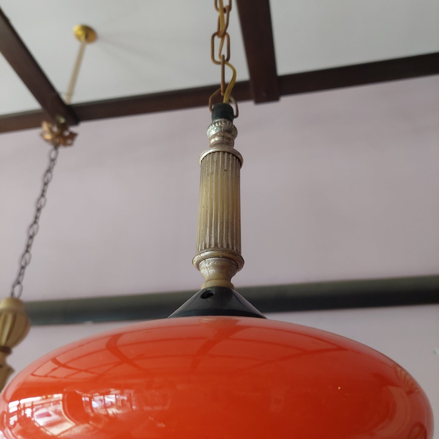 Lampadario Vetro Di Murano Incamiciato Anni '50 1/l