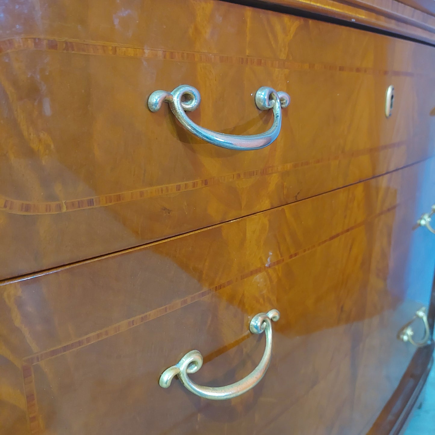 Cassettiera Secretaire 3c 1r 128x51x108h
