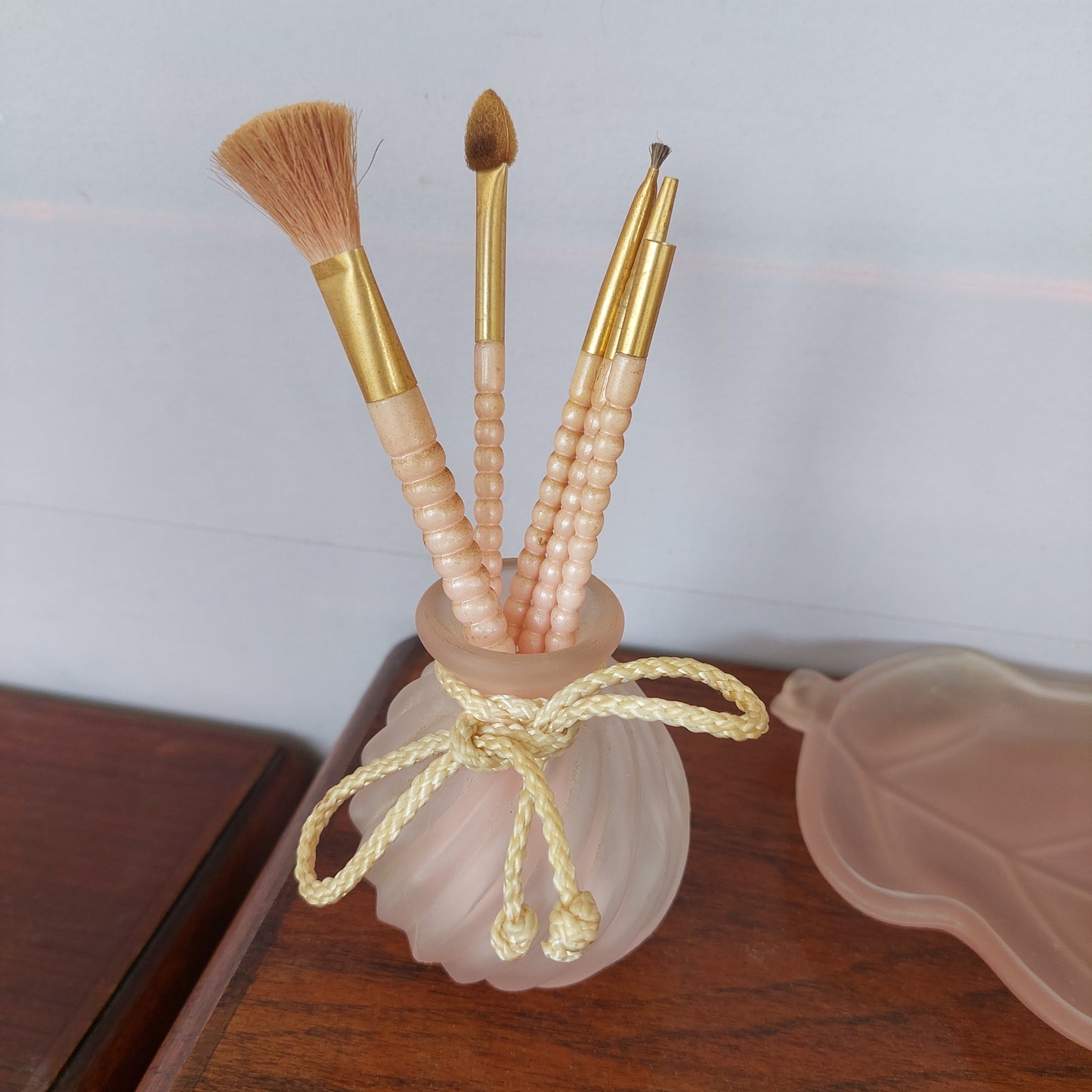 Set/toletta Vetro Rosa Vintage