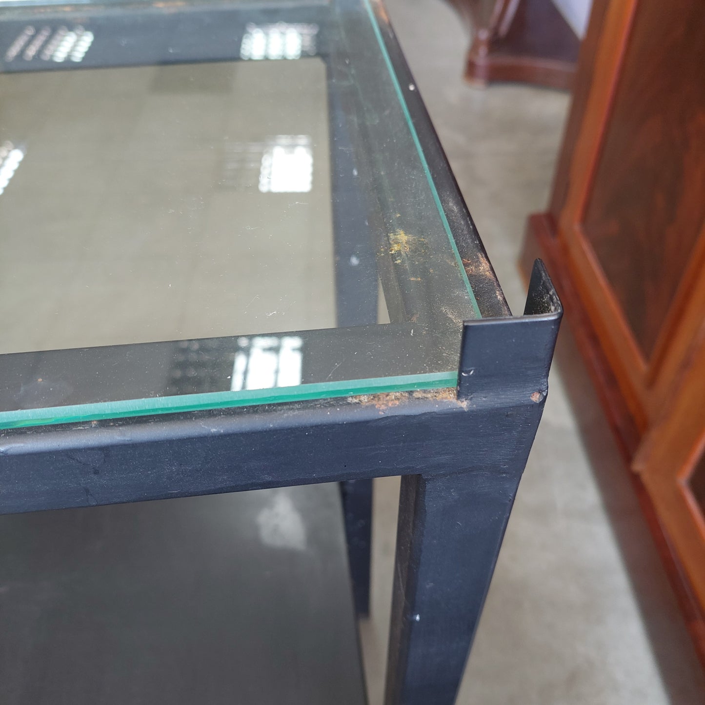 Consolle Ferro/vetro Cm91,5x33x73h