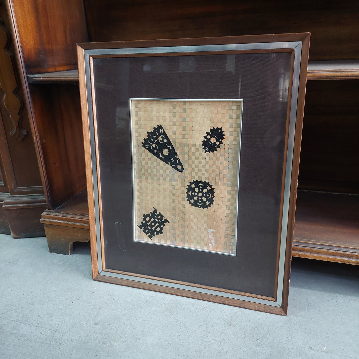 Quadro Artigianale Decoro Su Vimini