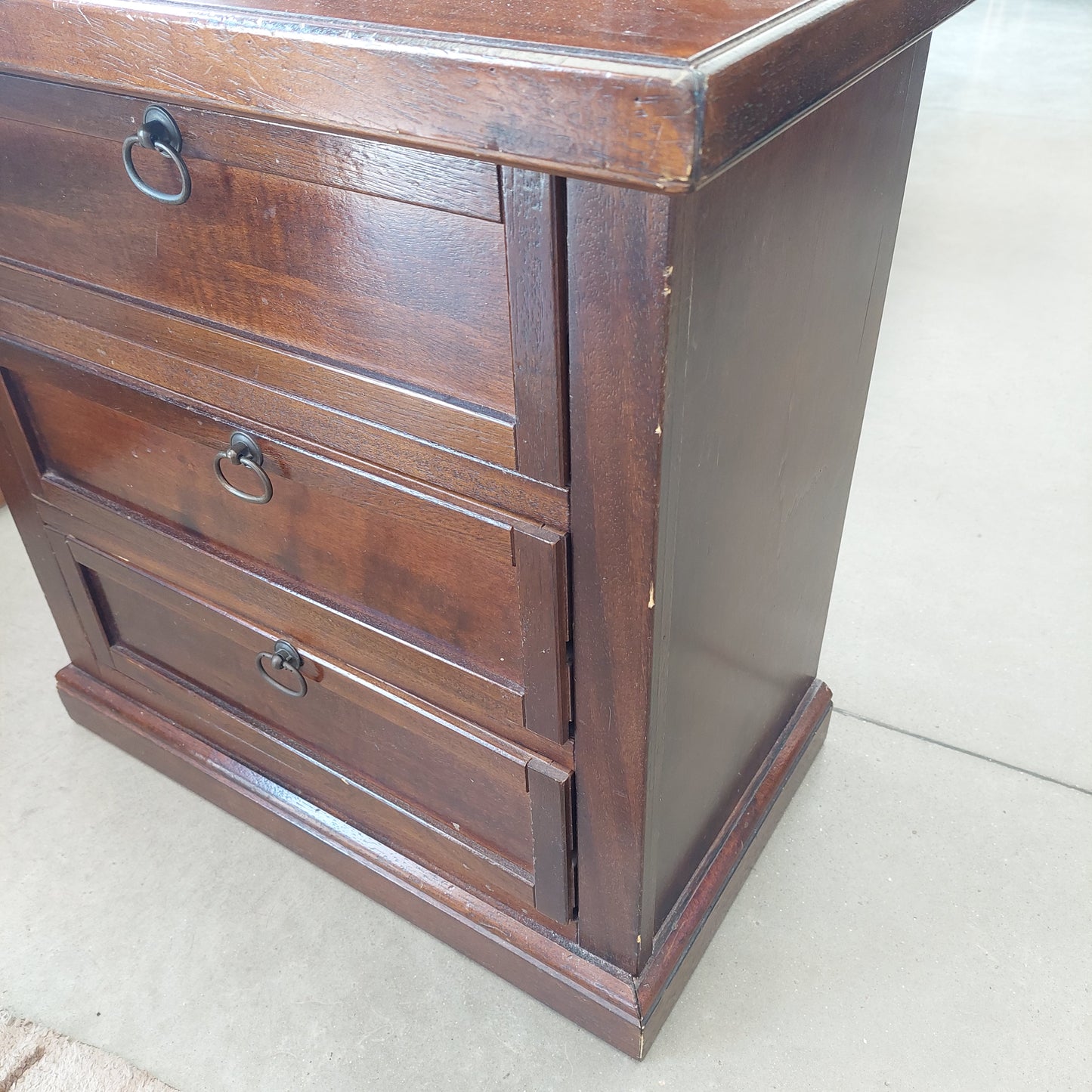 Comodino Legno* Arte Povera 3/cassetti