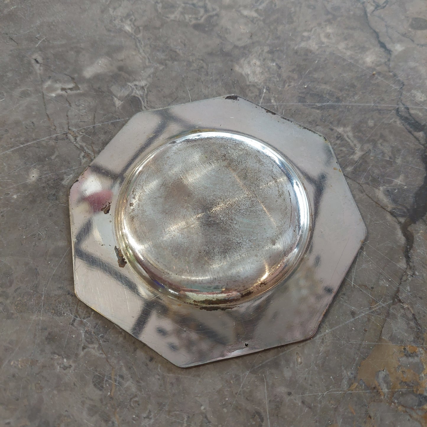 Posacenere * Esagonale Silver Plated D10,5