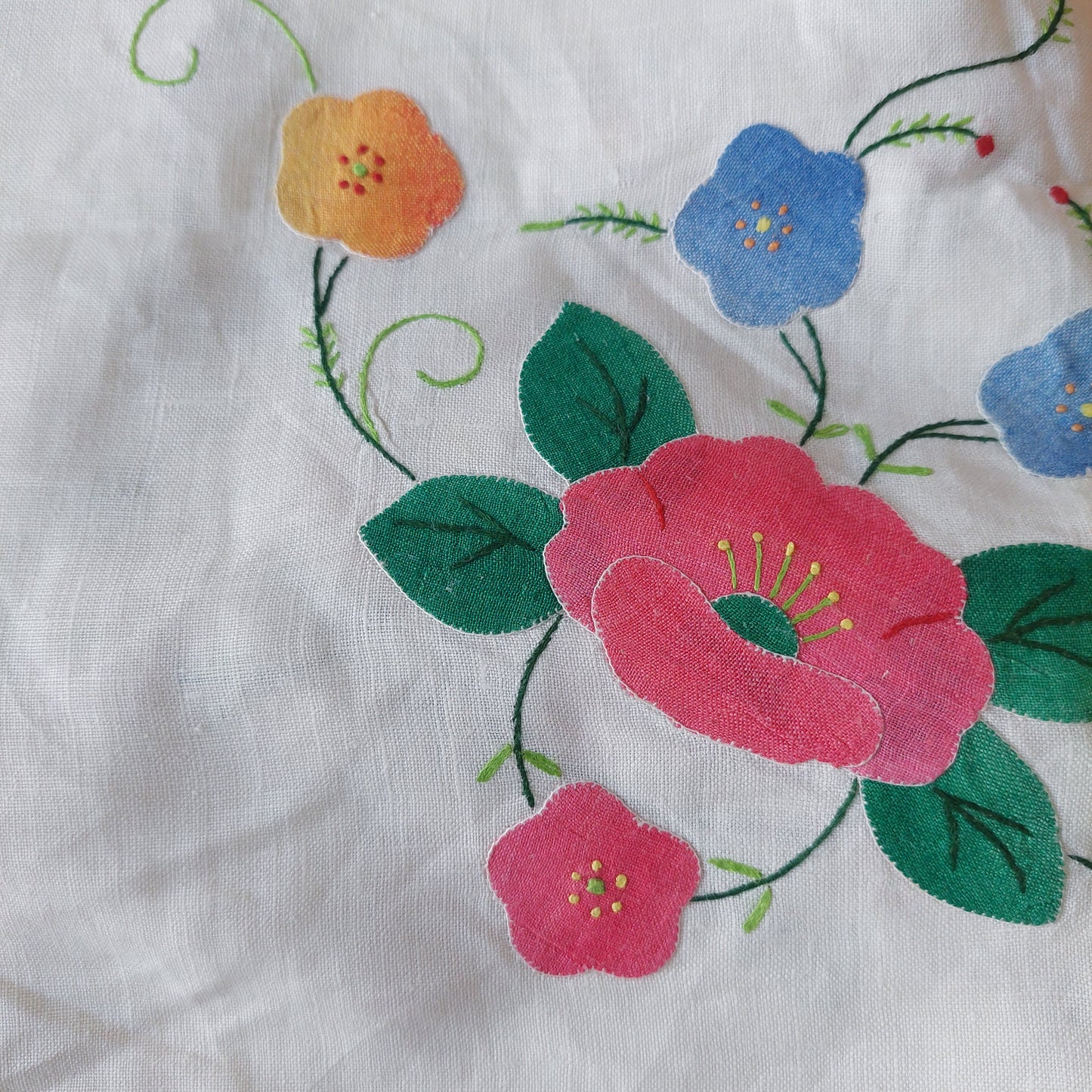 Tovaglia Lino* Ricam Fiori+11 Tov Cm260x170