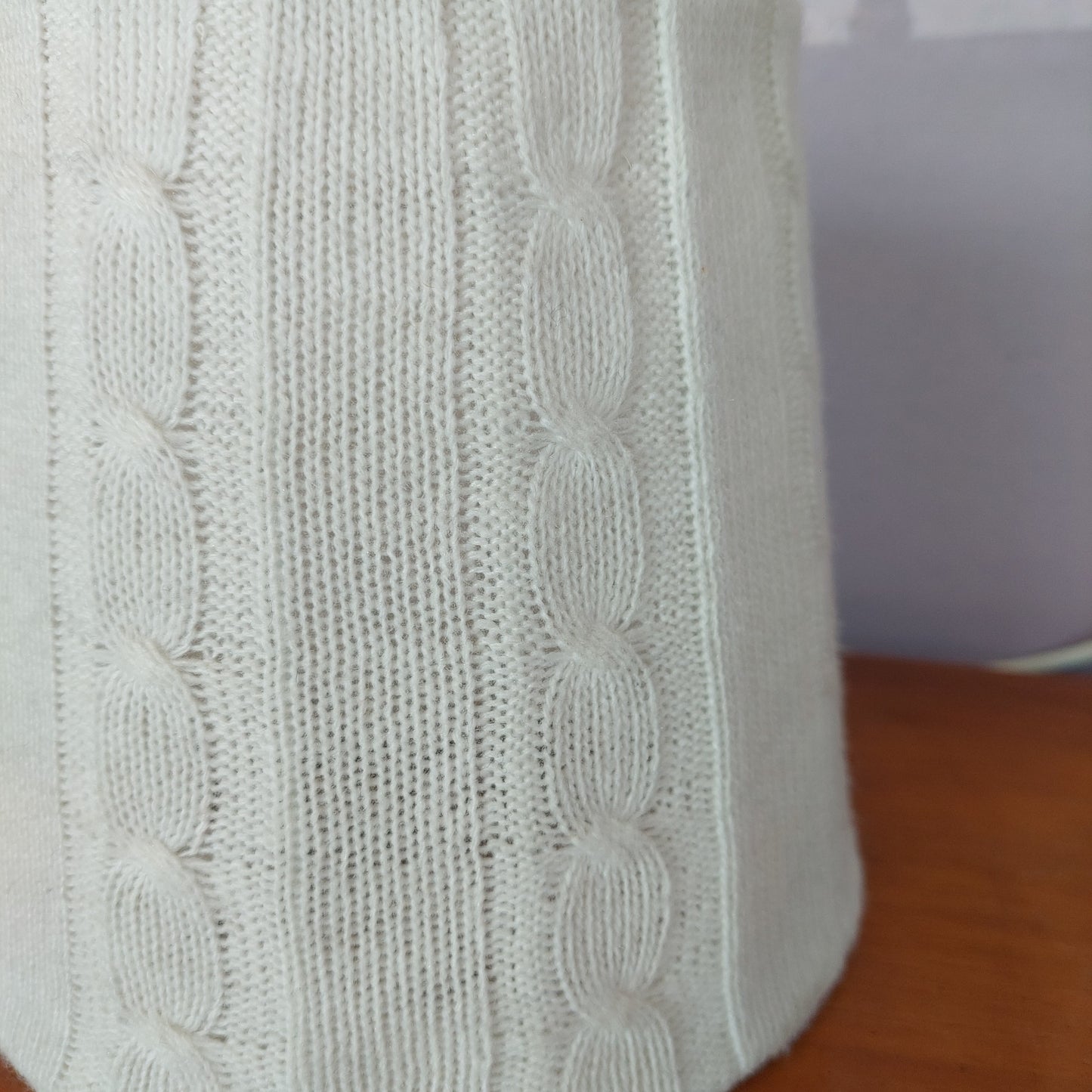 Lampadario In Lana Bianco