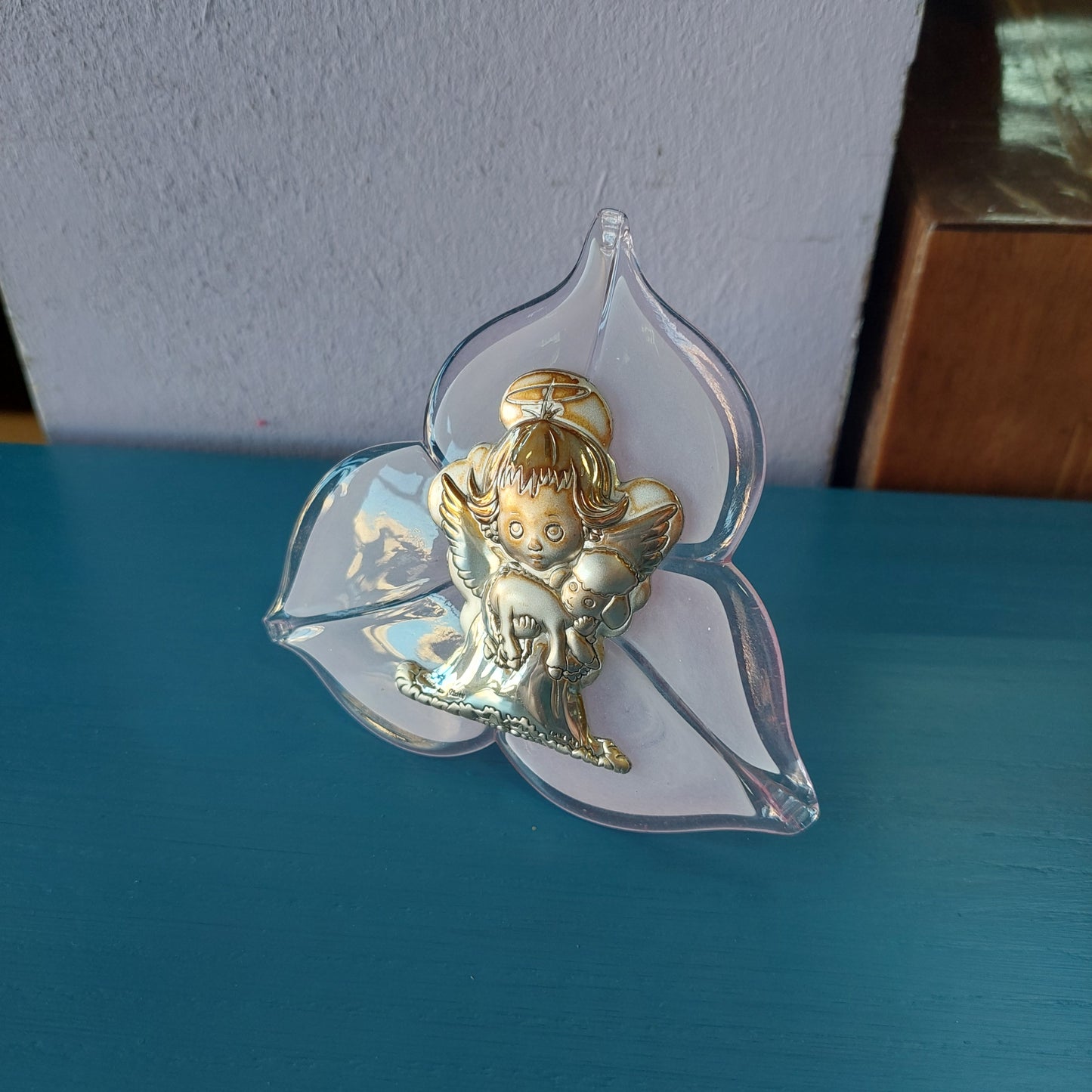 Bomboniera Angioletto Vetro Di Murano / Argento