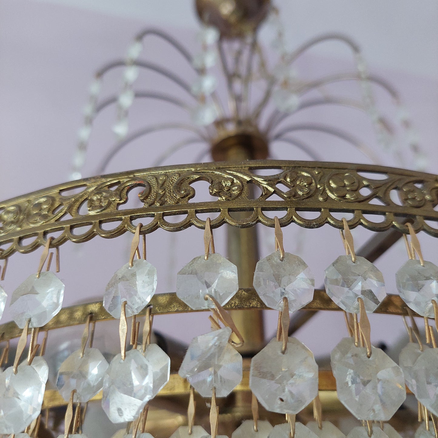 Lampadario Ottone/brindoli Anni '50 4/l