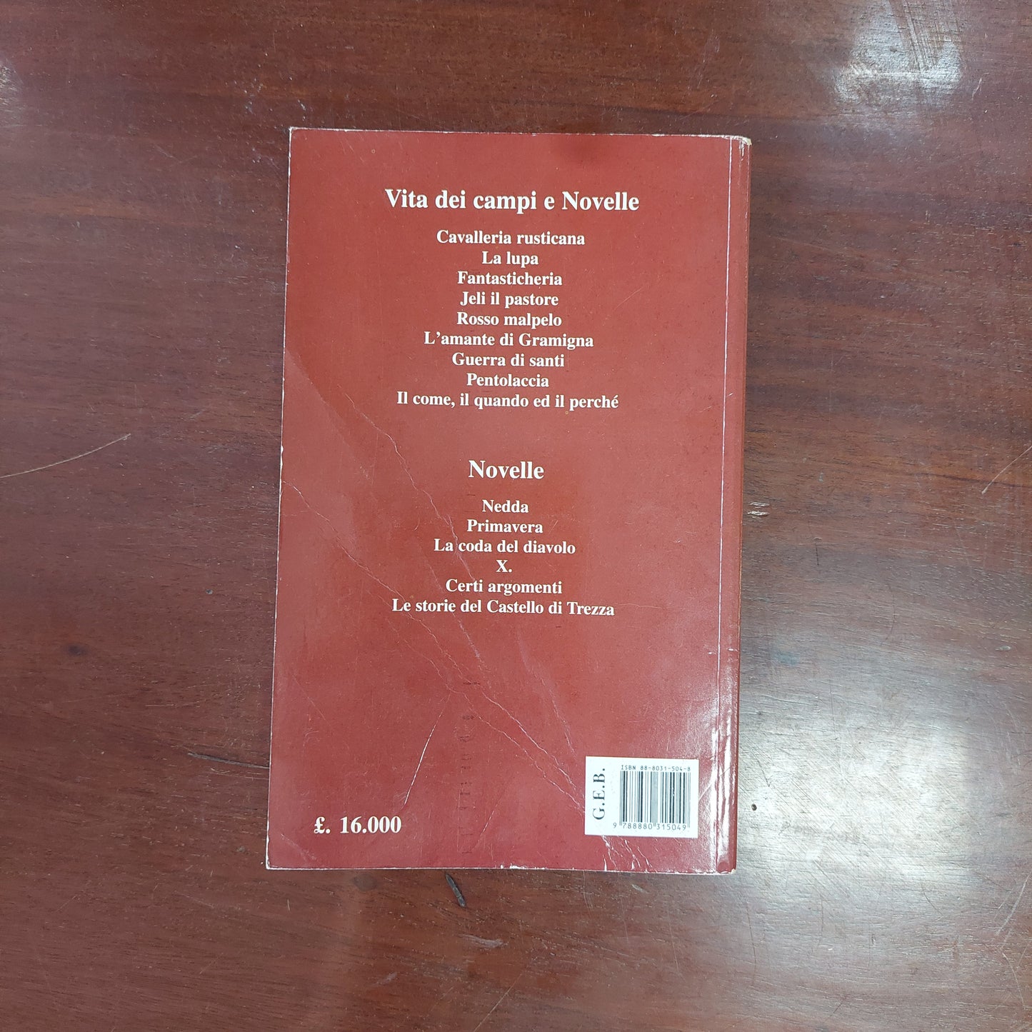 Vita Dei Campi E Novelle - Giovanni Verga