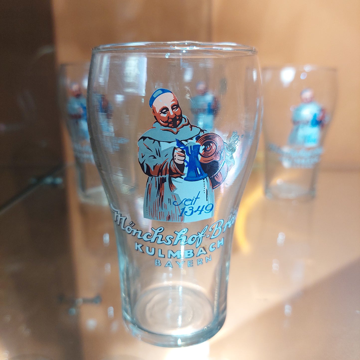 Set/4 Bicchieri Birra Birra Mönchshof Bräu Kulmbach