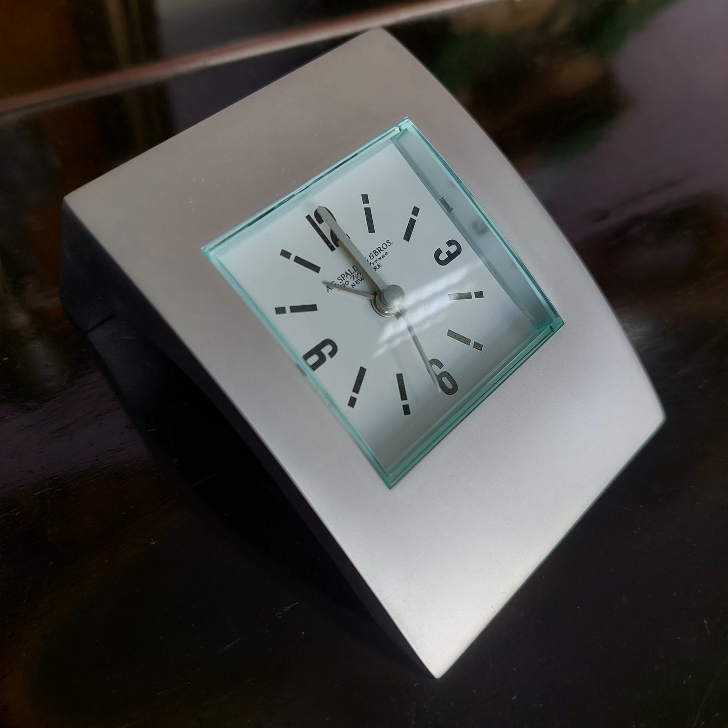 Orologio/fermacarte In Metallo "spalding Bros"