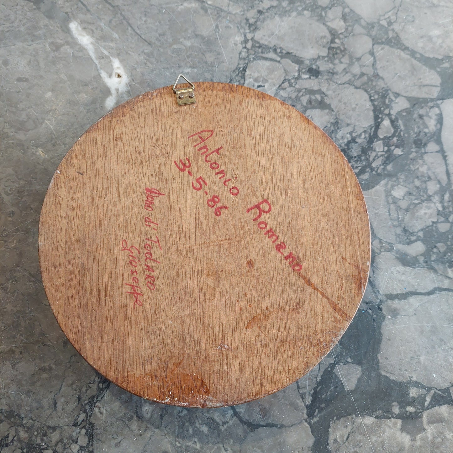 Appendino Legno Ceramica "nave Vischio"