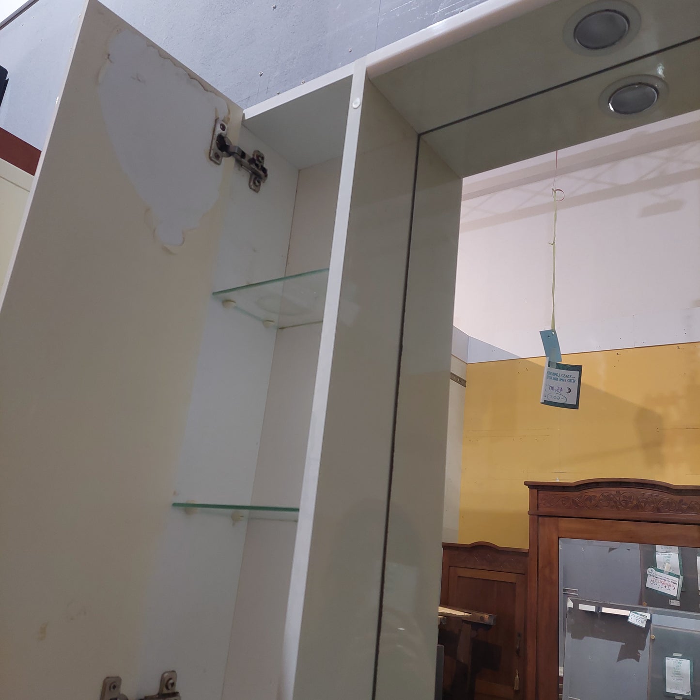 Specchio* Bagno 1/sportello 2/luci Cm90x15x112h
