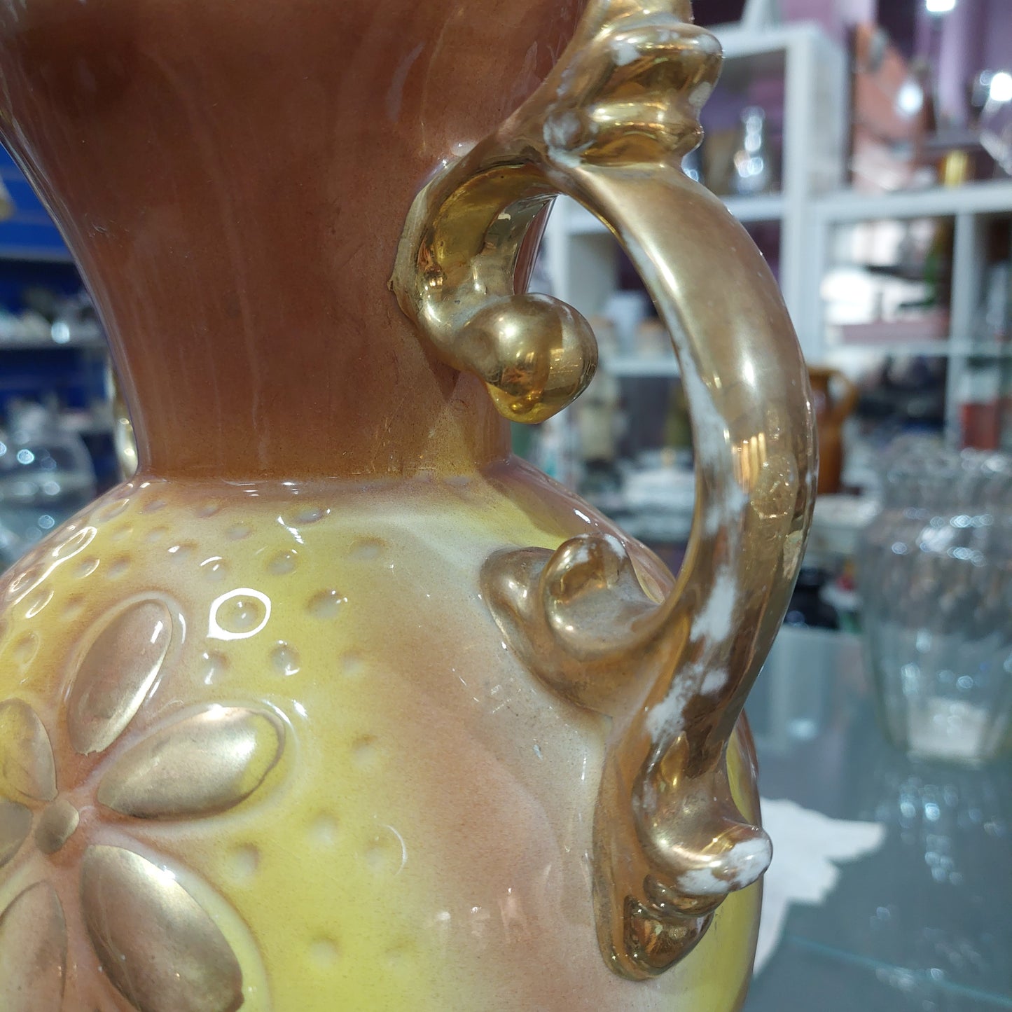 Anfora Ceramica* Dipinta Anni '50 H30