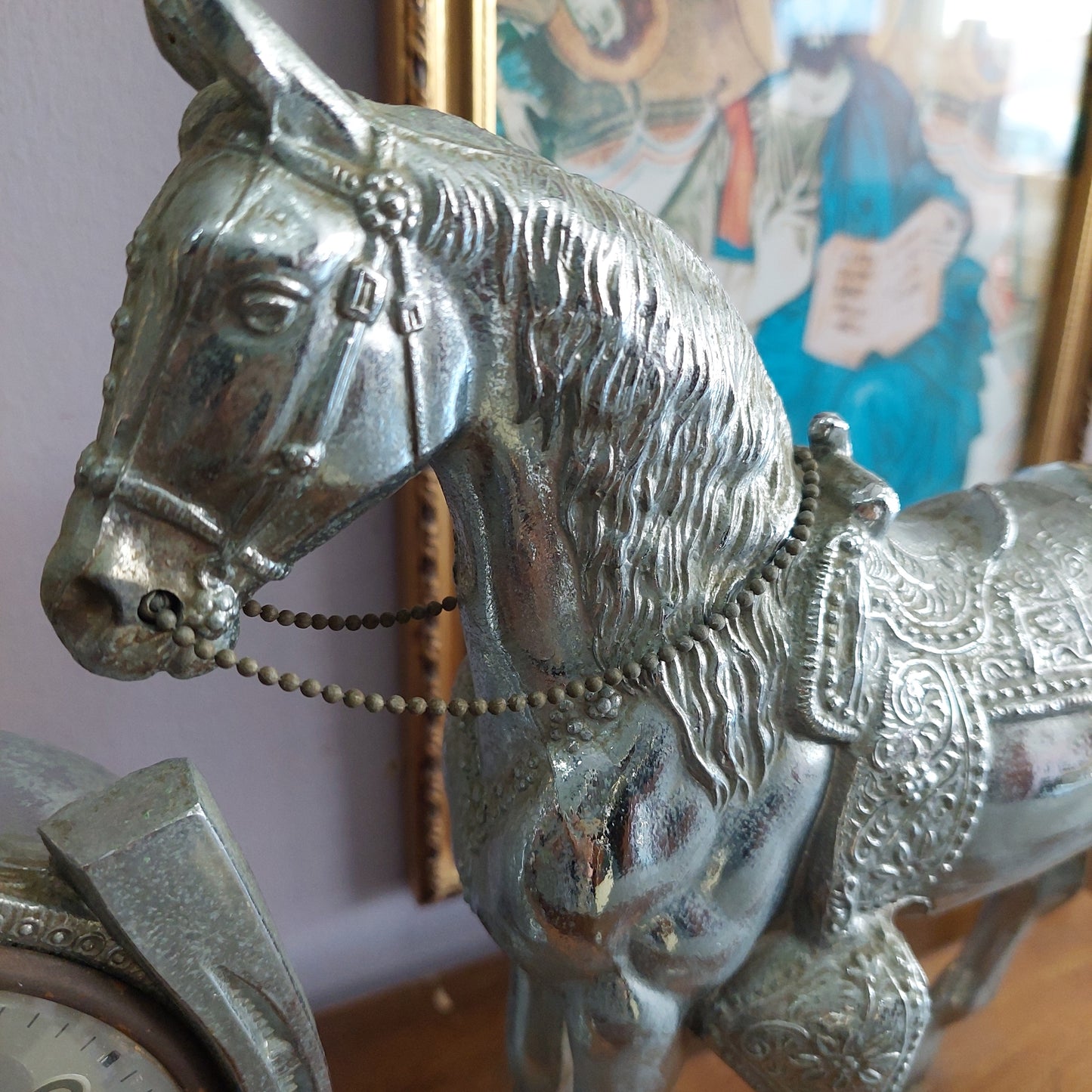 Orologio Da Tavola Cavallo Metalcraft Vintage