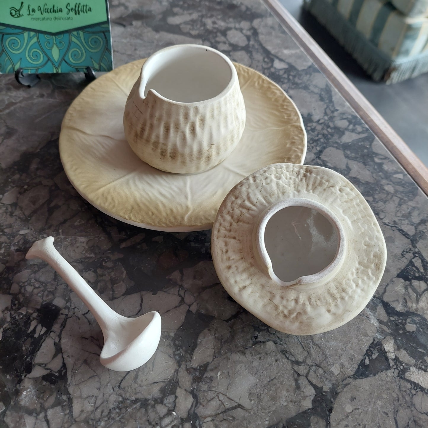 Formaggiera Fungo Porcino Ceramica Made In Italy