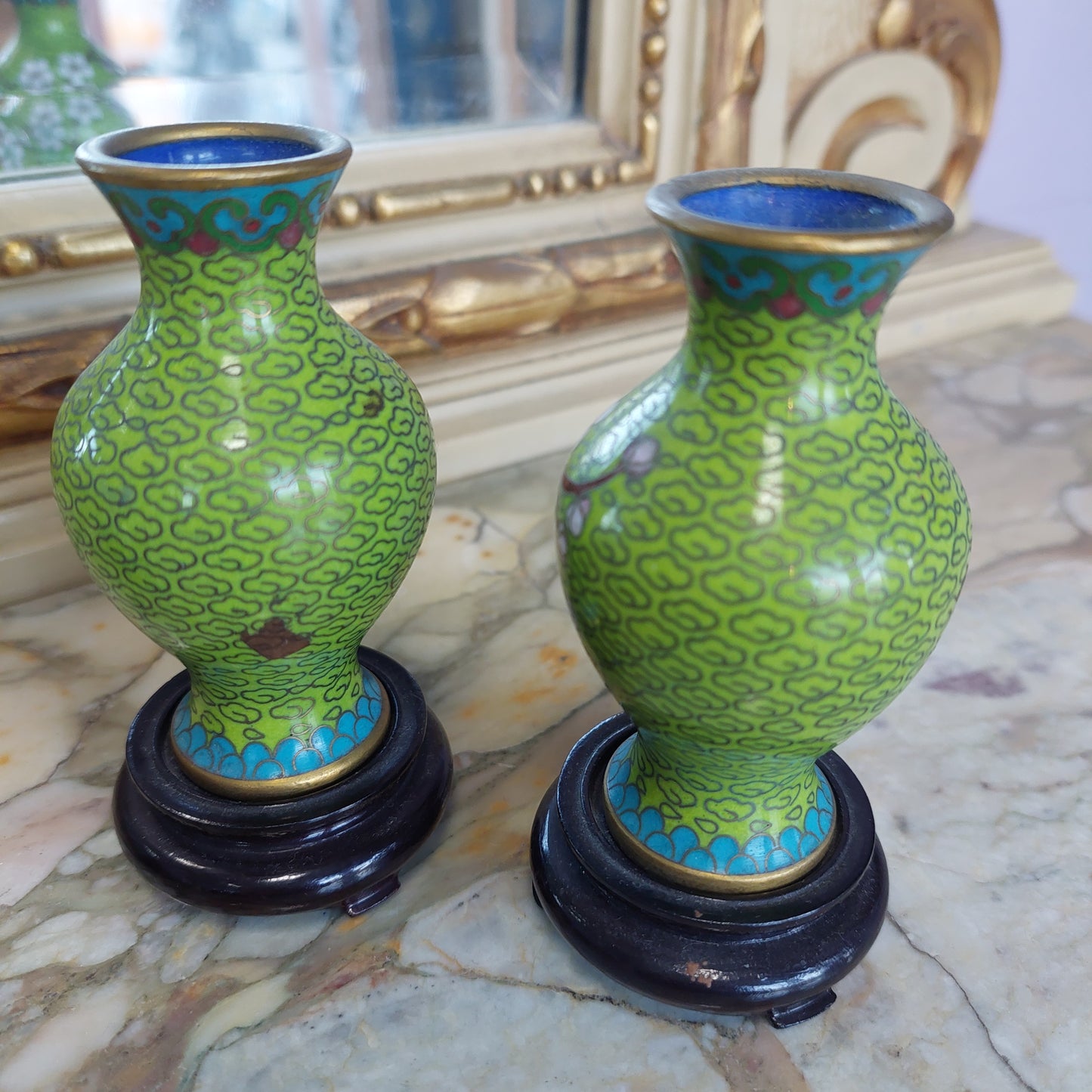 Coppia Vasetti Cloisonne