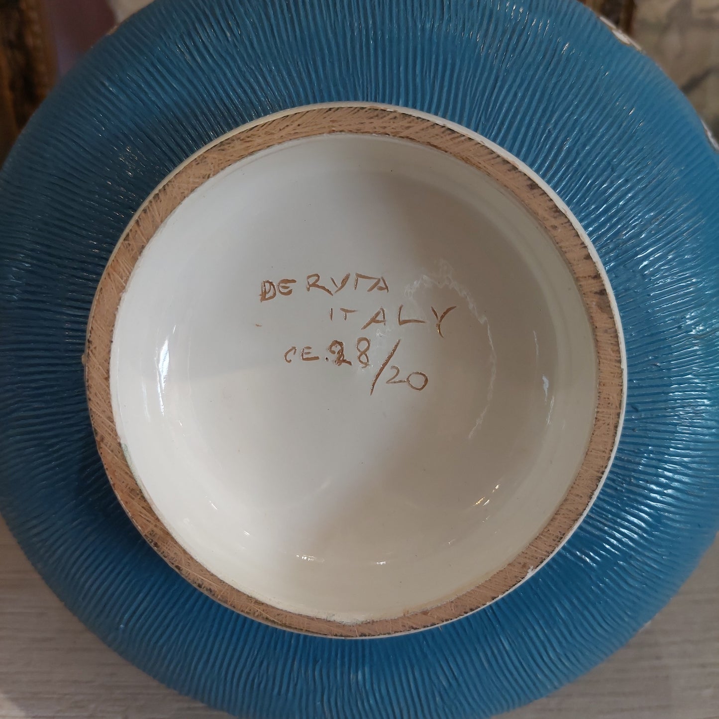 Centrotavola Cestino Porc. Deruta Antica