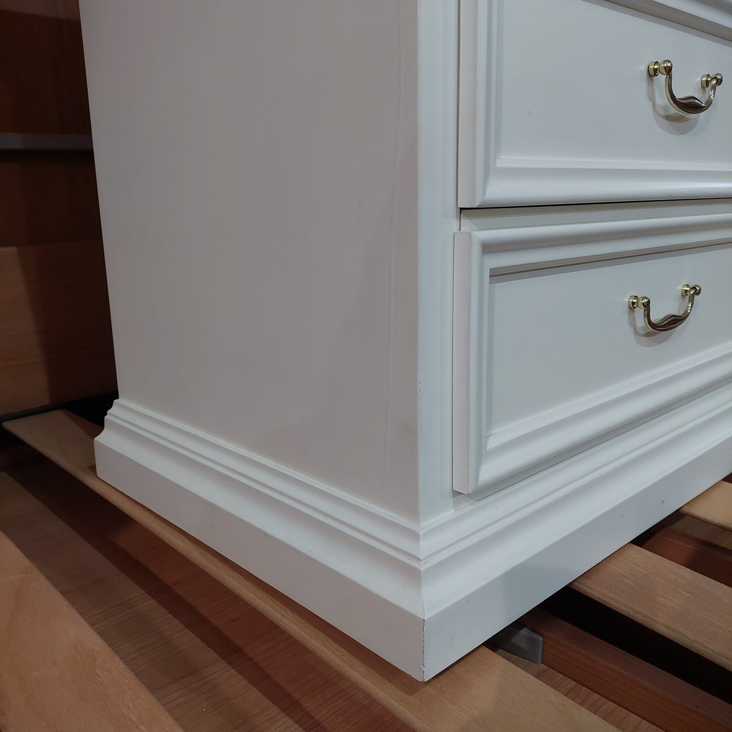Coppia Comodino Legno Bianco 3/c Cm55x37,5x55h