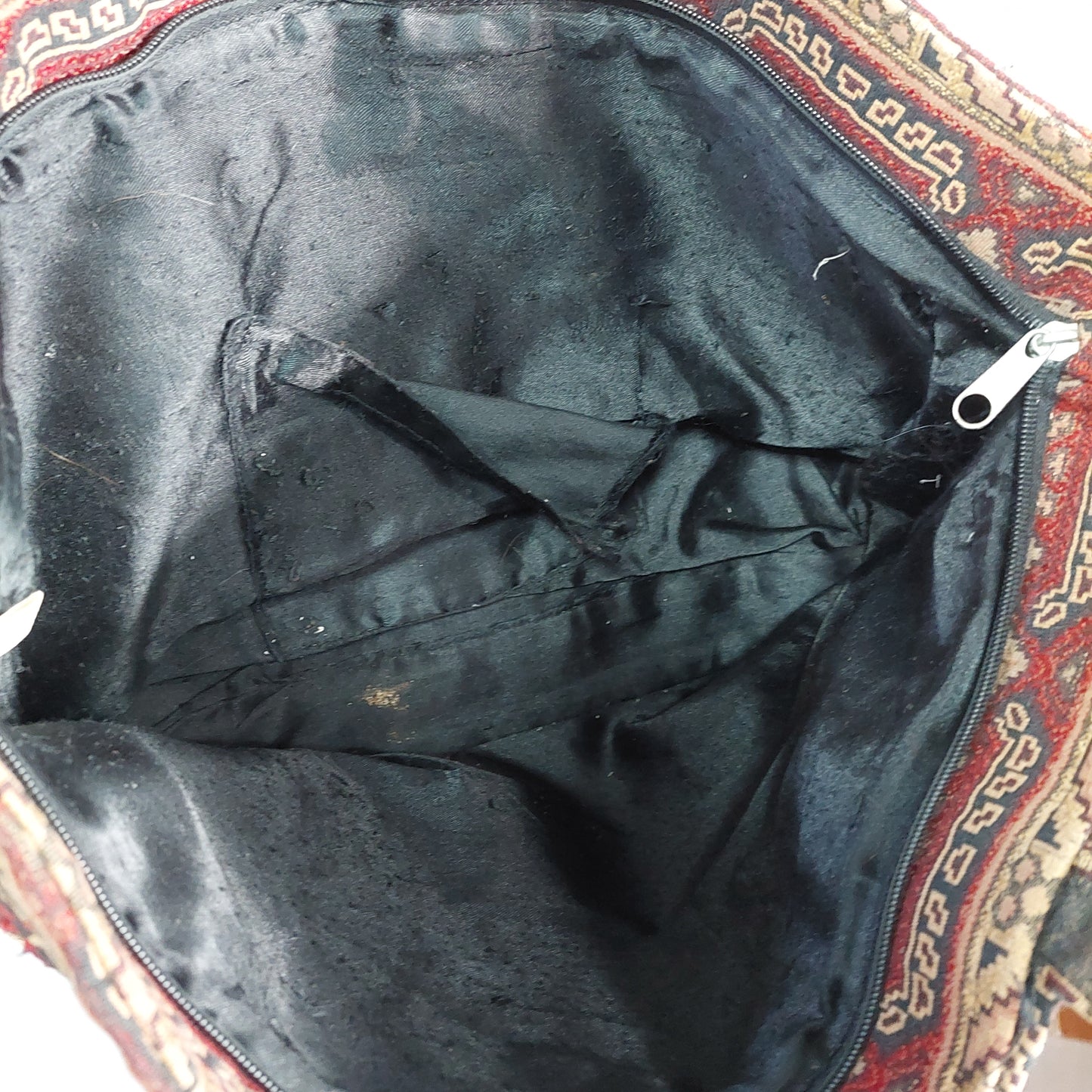 Borsa Tessuto/perline Etnica Vintage Int. Raso