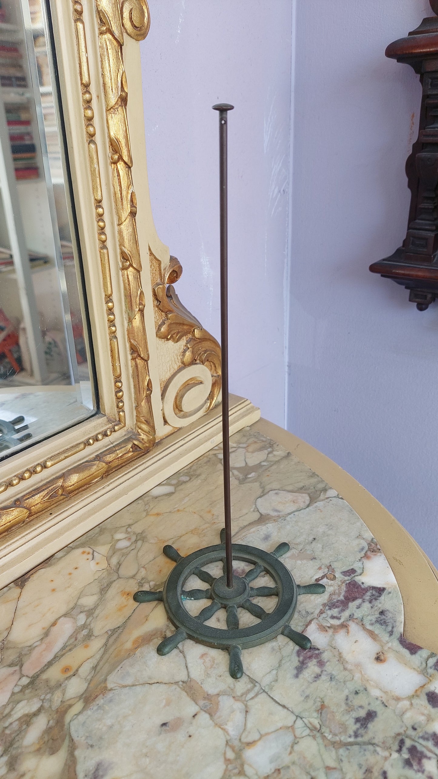 Asta Porta Bandiera Ottone Stile Marinaro H30
