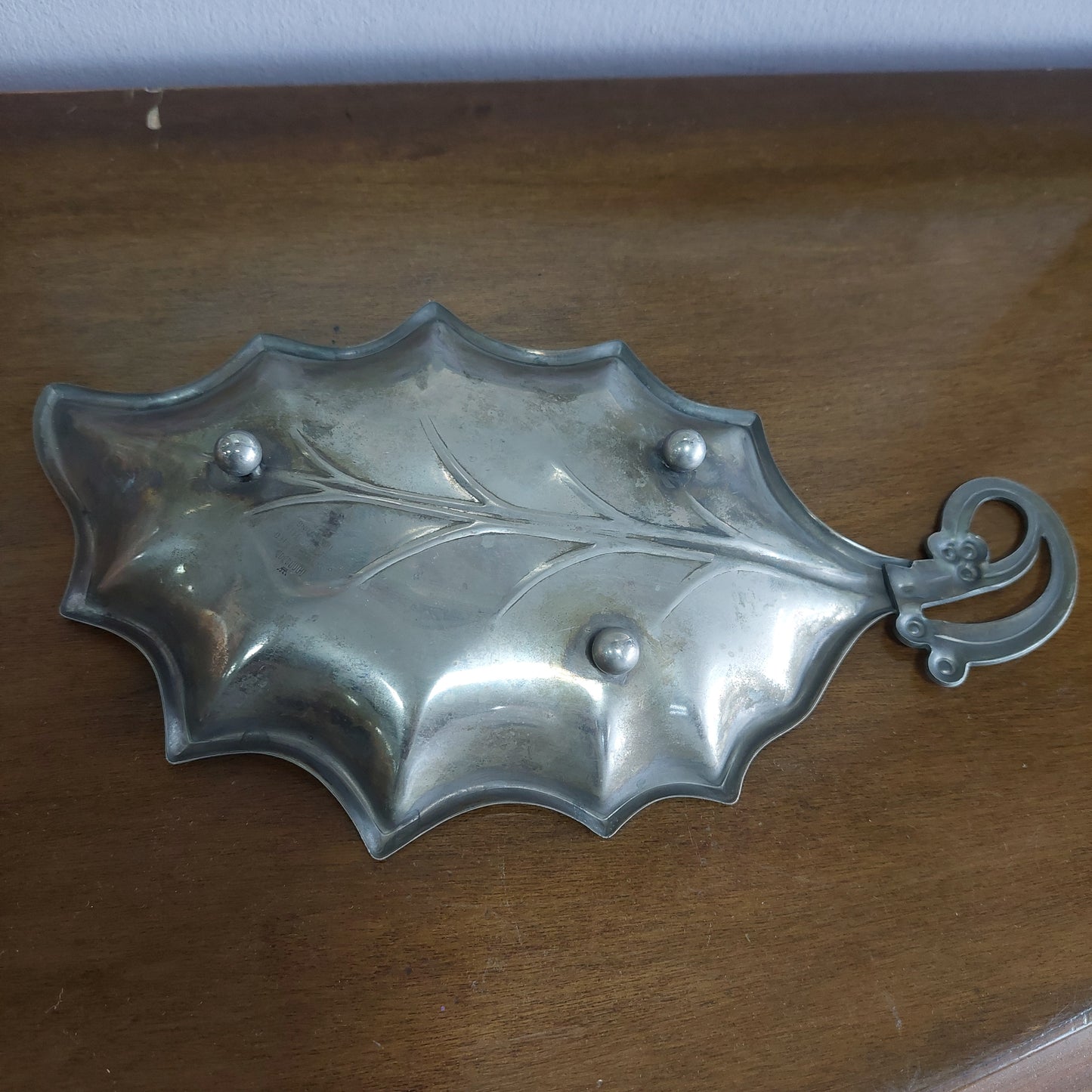 Svuotatasche Foglia Silver Plated Hugo Anni 50