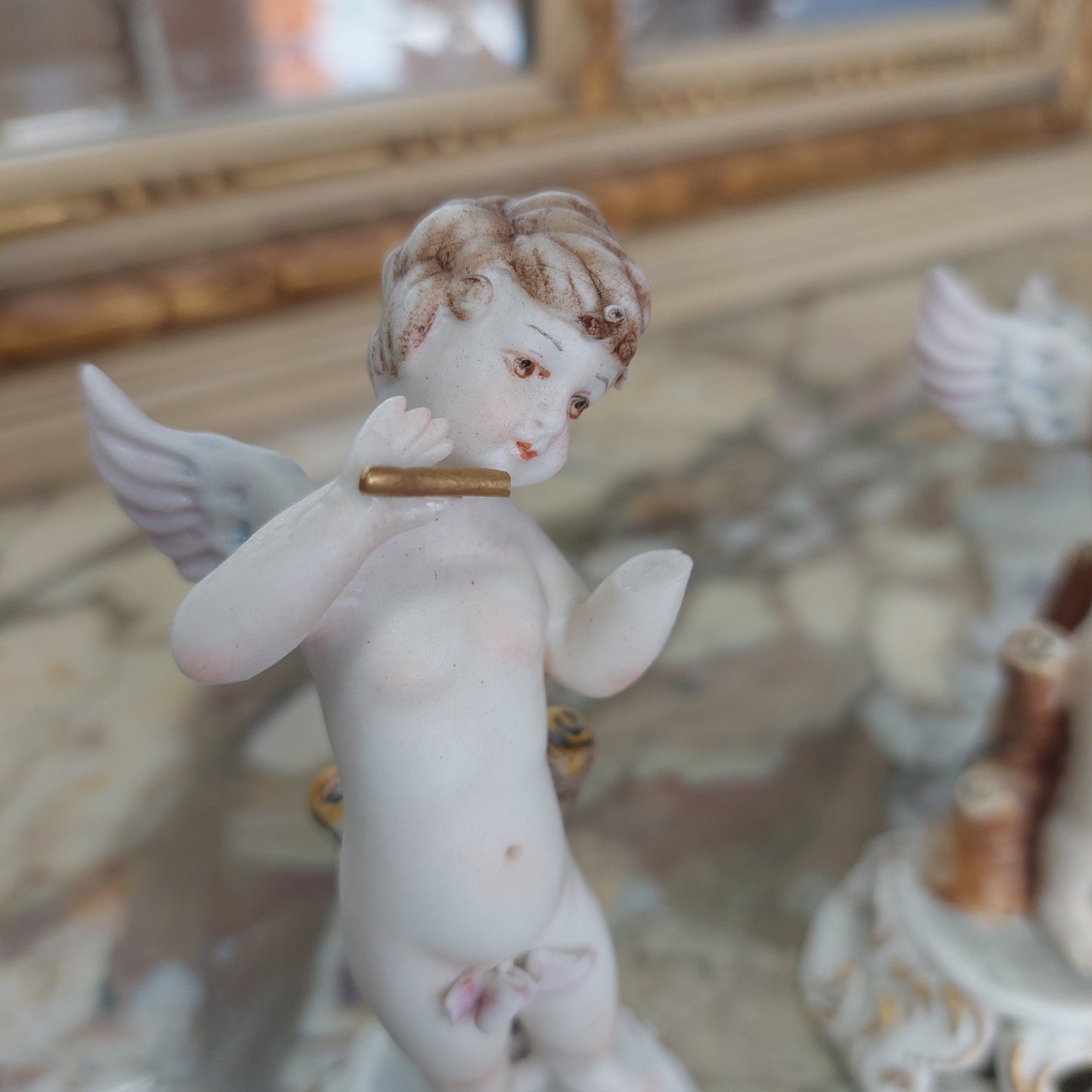Coppia Statuine Puttini Porcellana* Capodimonte