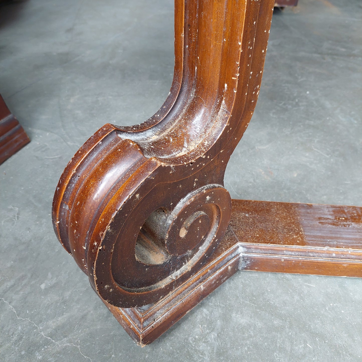 Tavolo Legno * Tondo All. Anni 60 D120/400x75h