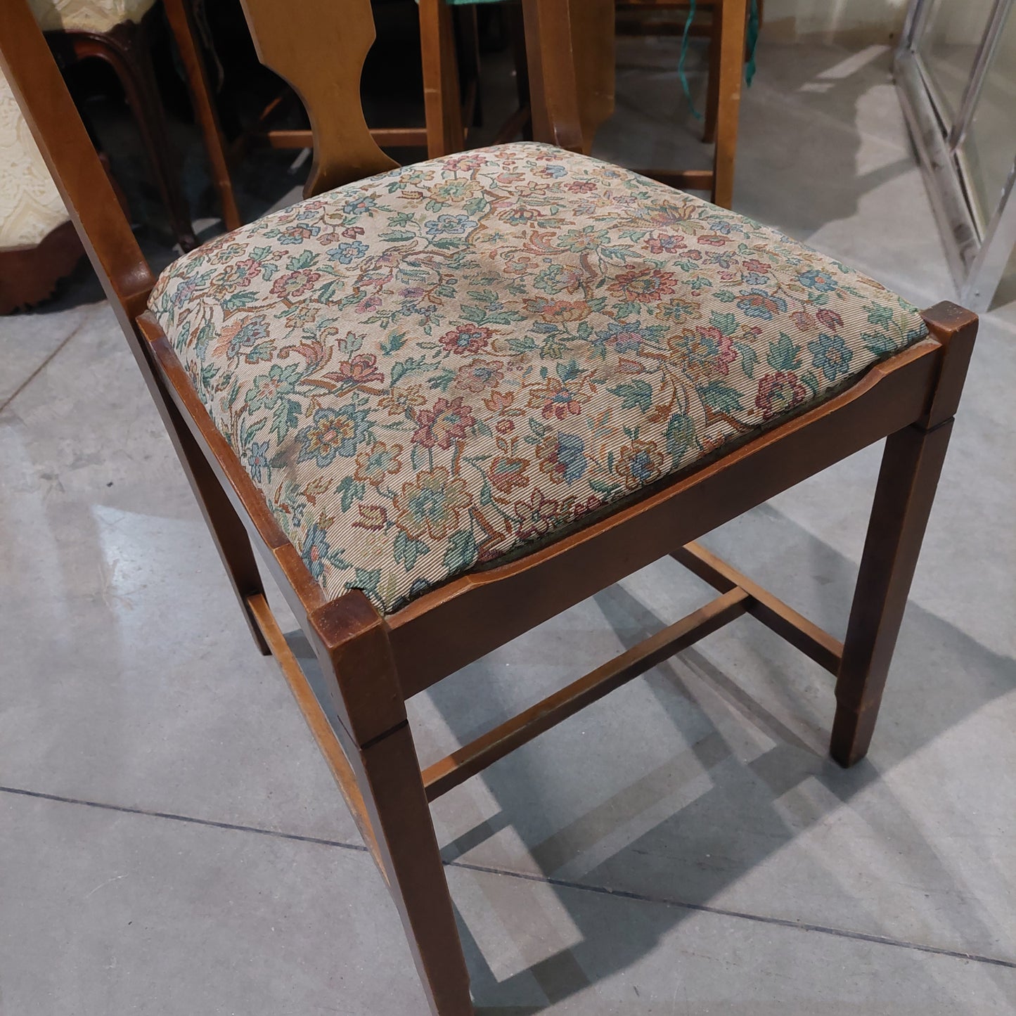 Set/6 Sedie Legno Stile Liberty Imb.