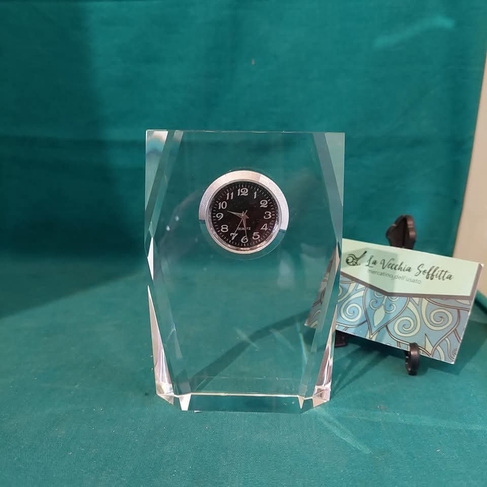 Orologio Da Tavolo Cristallo Cm8x2,5x12h