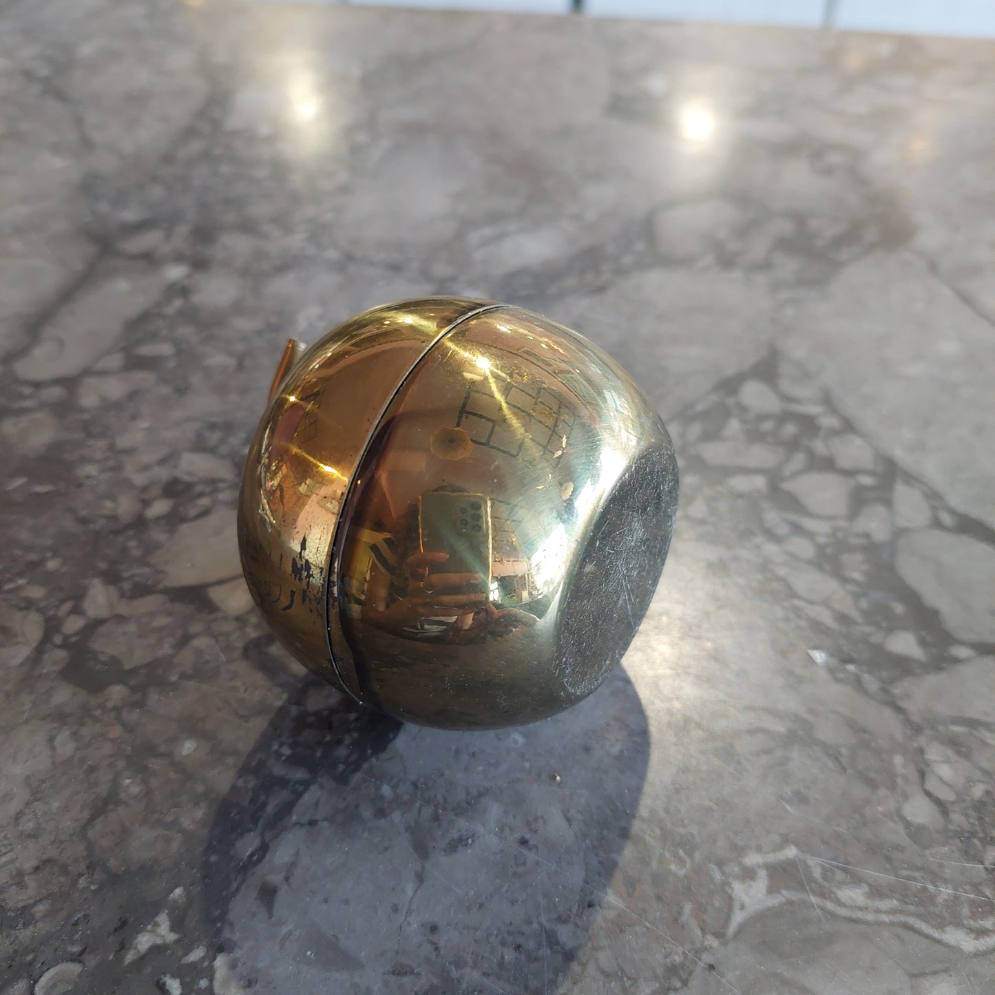 Scatolina Mela Ottone Vintage