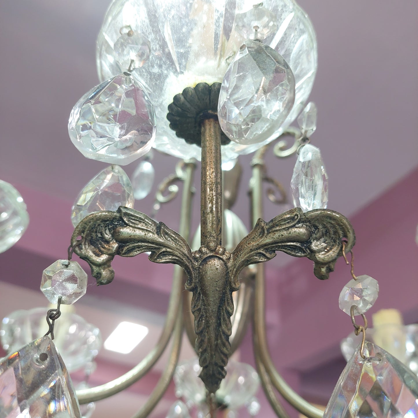 Lampadario Alpacca/gocce 6/l