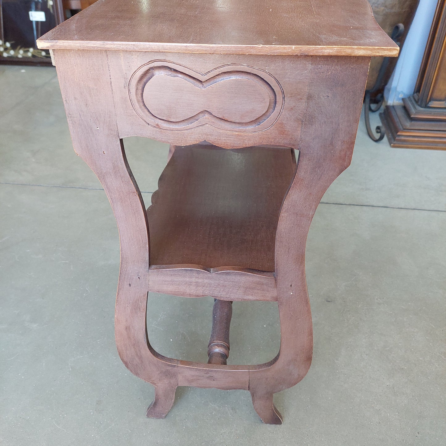 Tavolino Legno Intagliato 1/cassetto