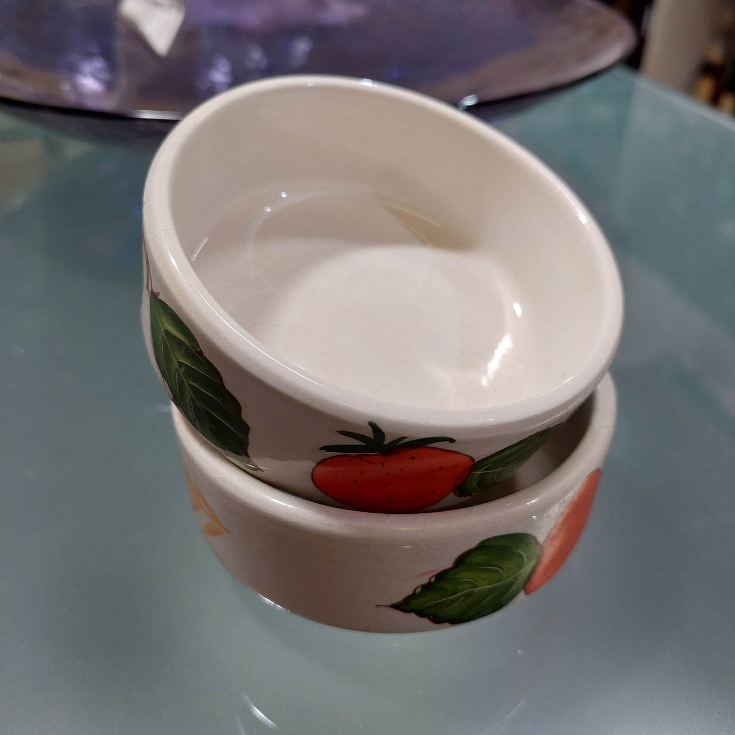 Coppia Ciotoline Ceramica Dec Fragole D10