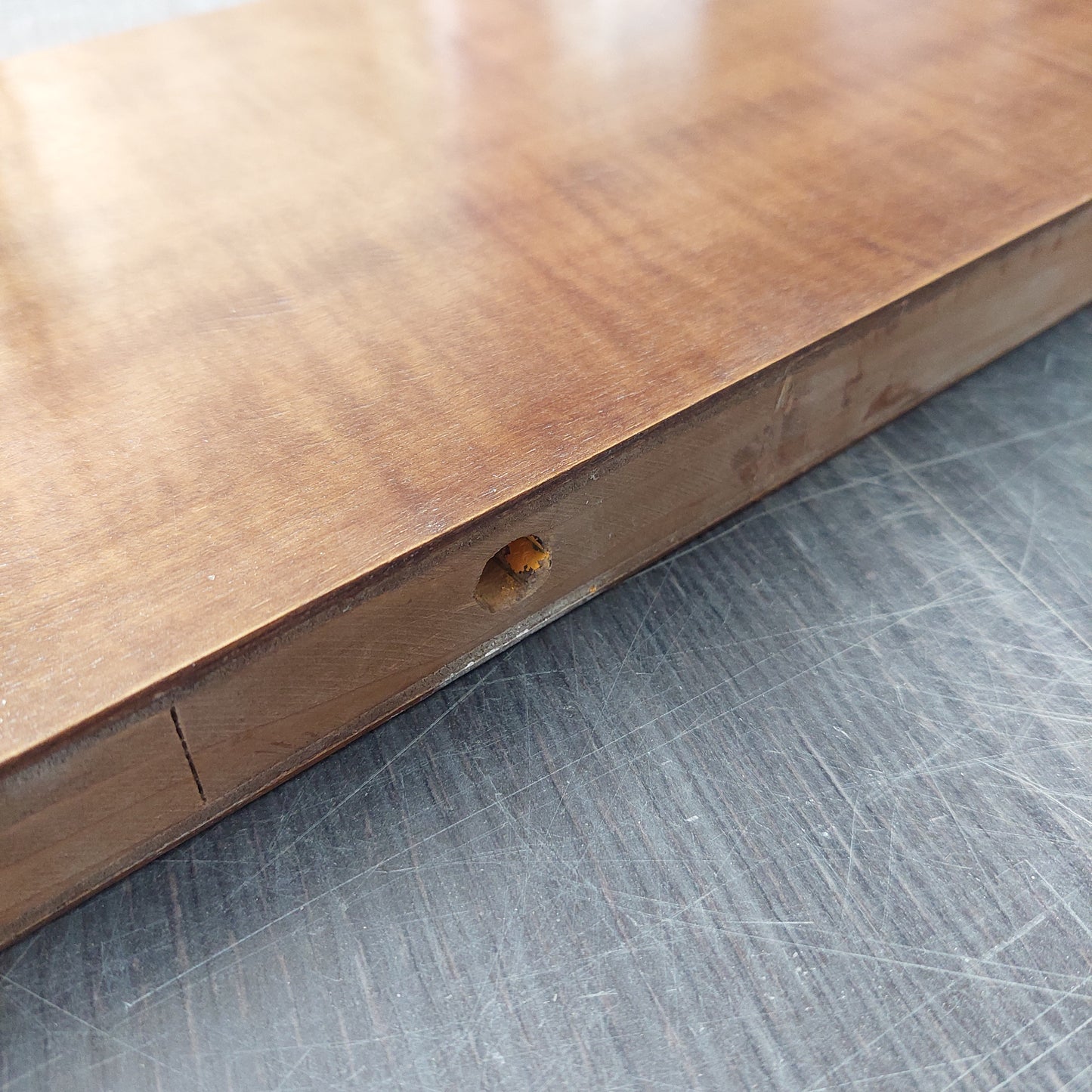 Mensola In Legno Color Noce Cm80x21x3