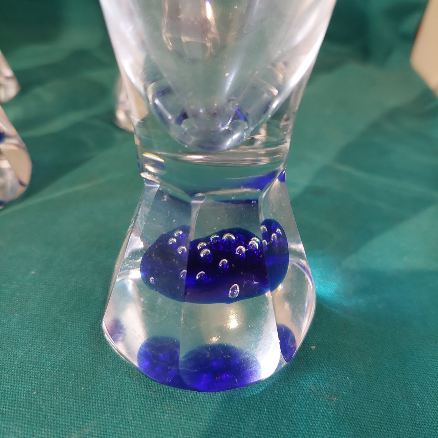Set/5 Bicchieri Cristallo Base Blu