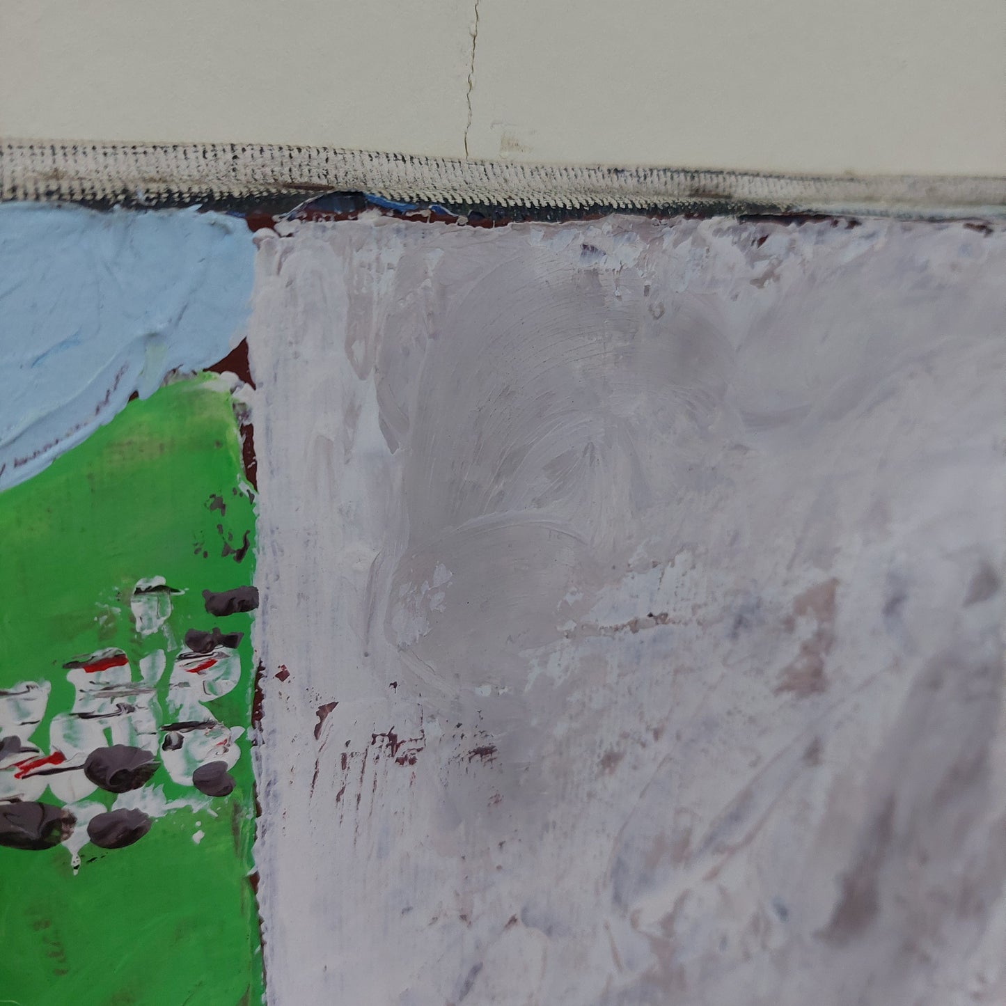 Quadro Olio Su Tela "dietro L'angolo" Di F.micali Cm60x50