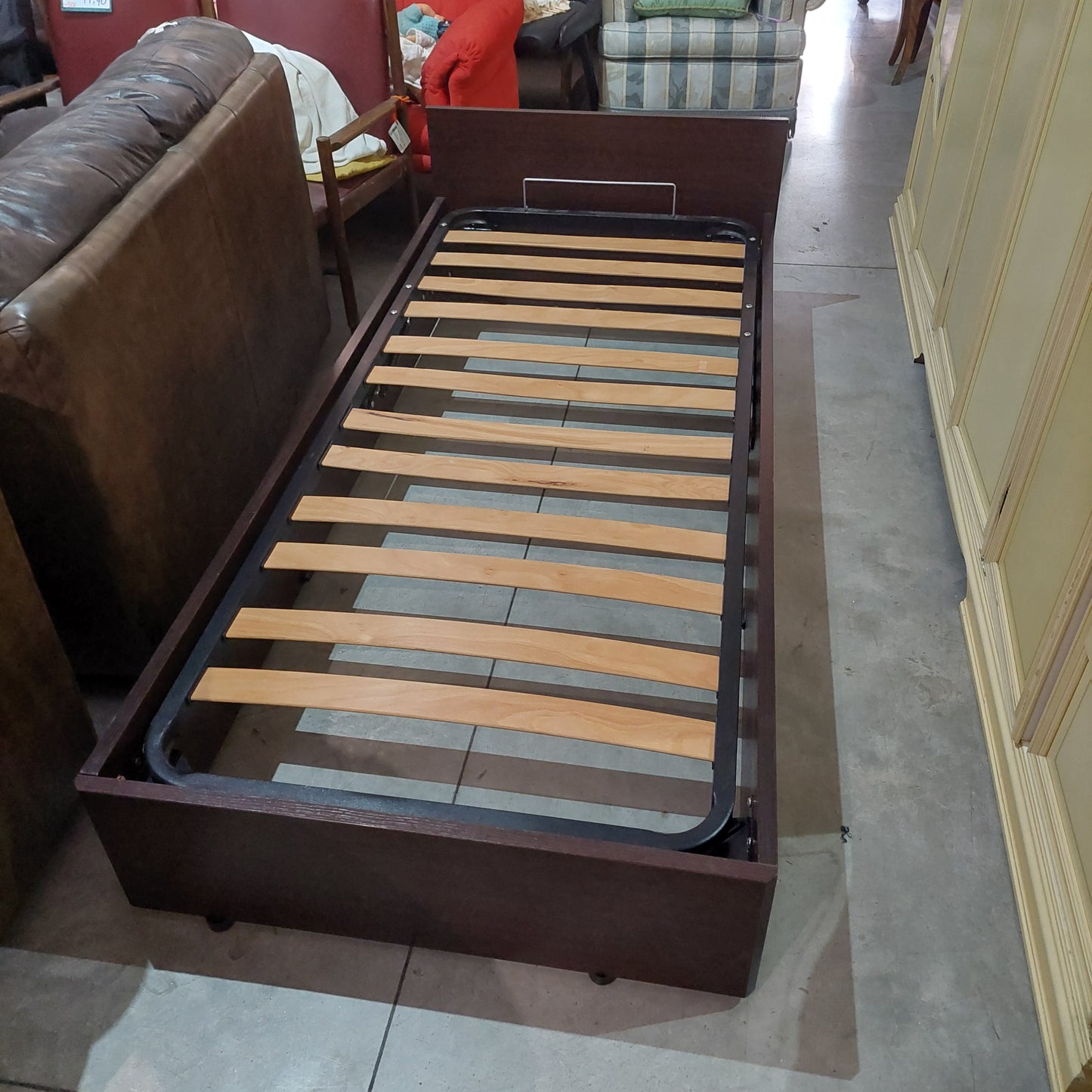 Letto Singolo Nero Contenitore*