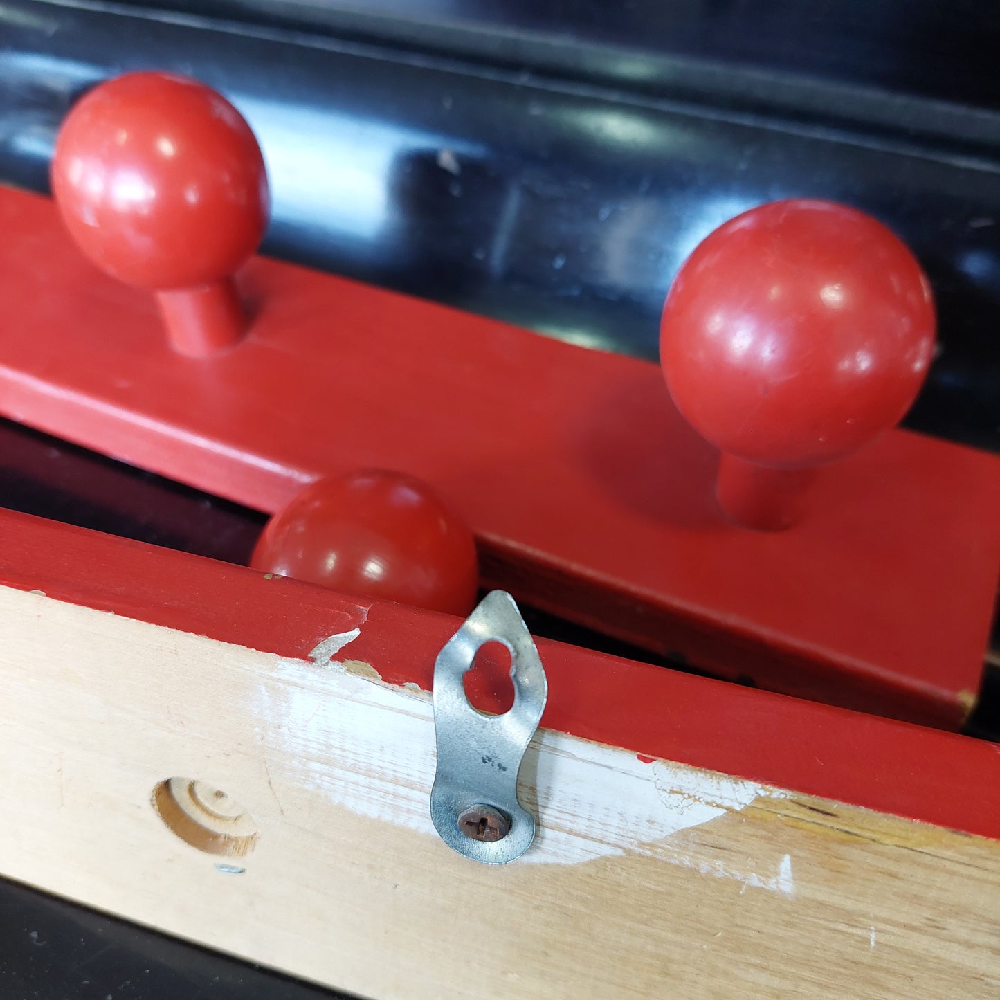 Set/2 Appendiabiti Legno Rosso
