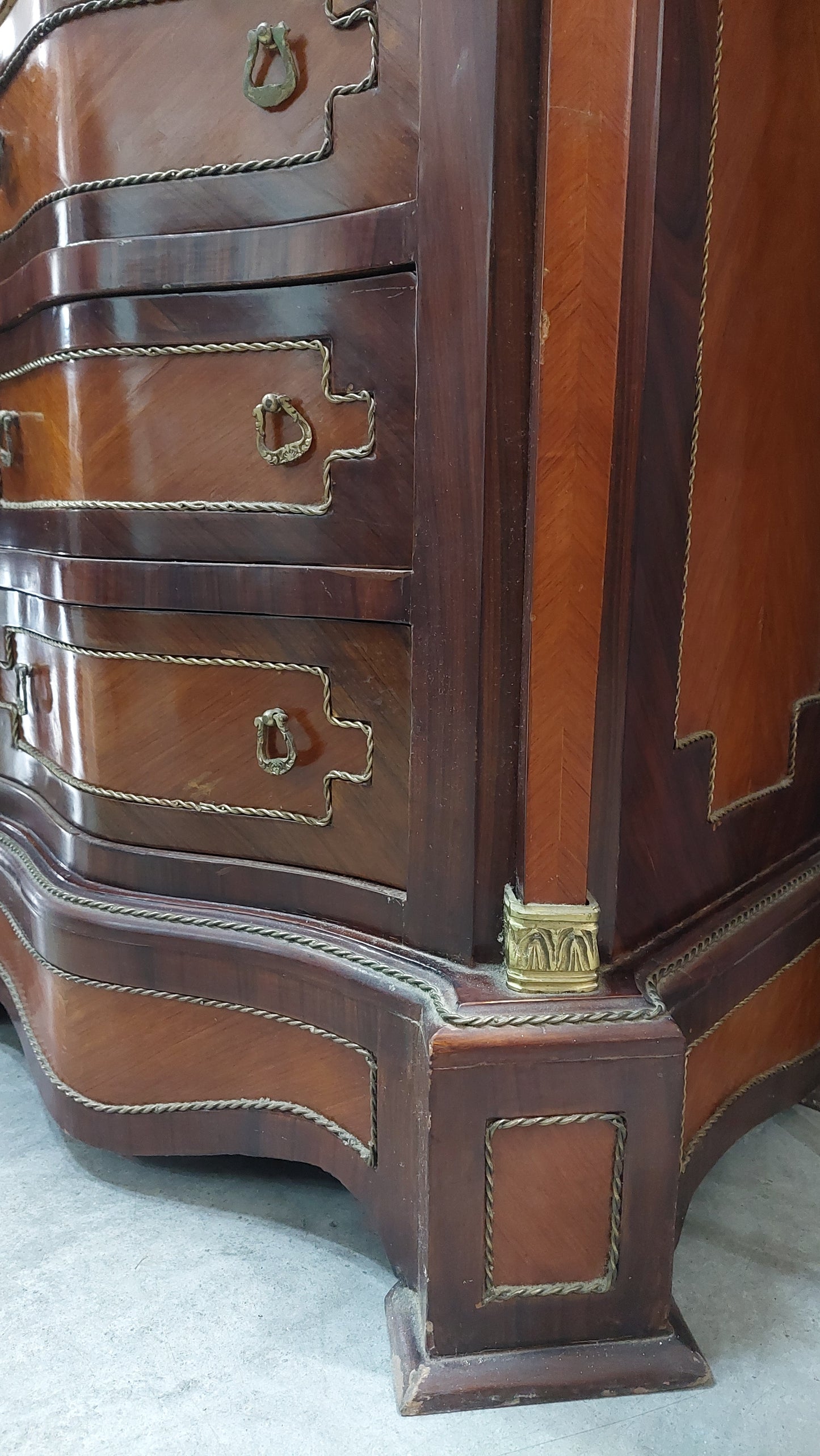 Settimino* Stile Francese Legno Inserti Ottone