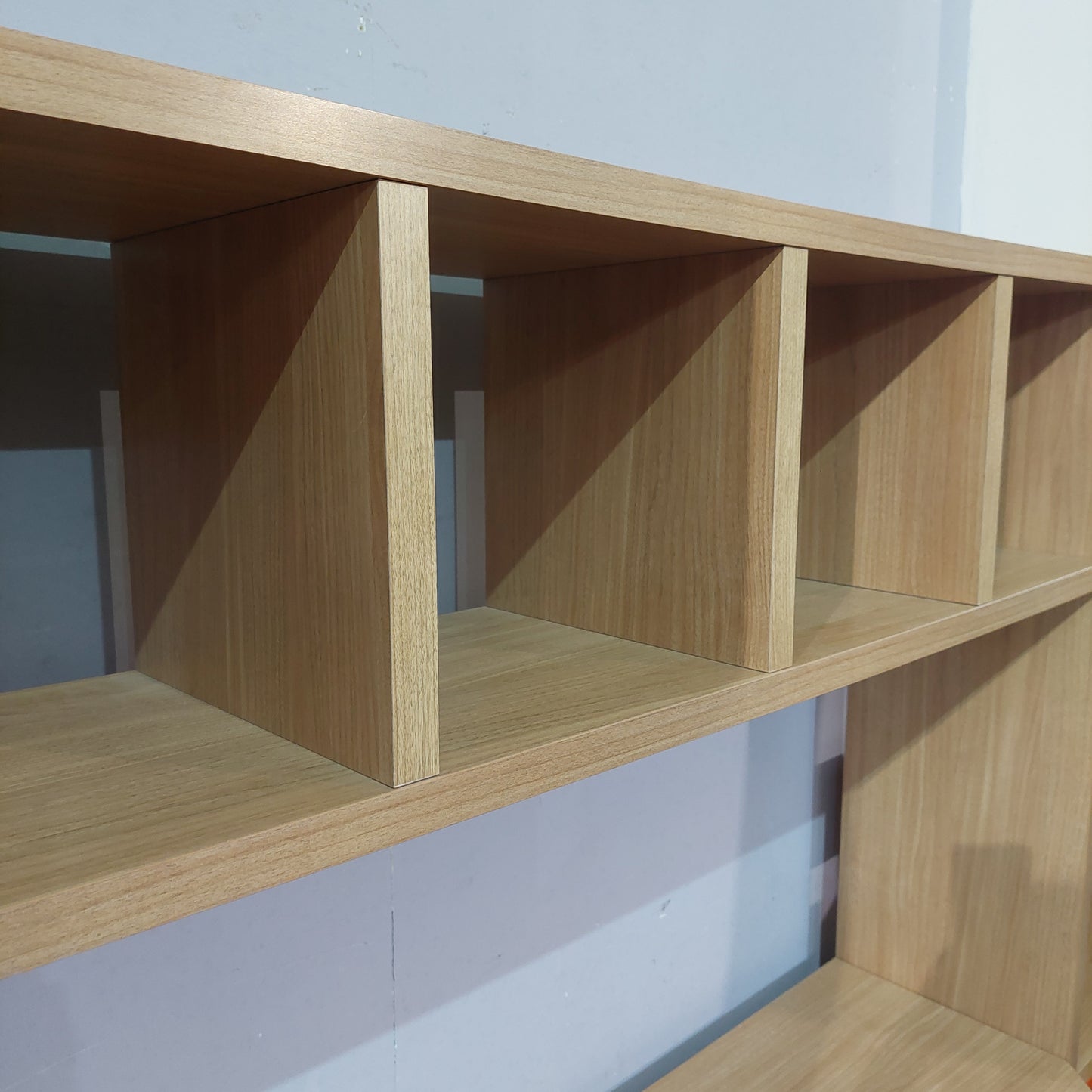 Scrivania Cameretta Color Rovere 2/c Arancio Cm163x70x166h