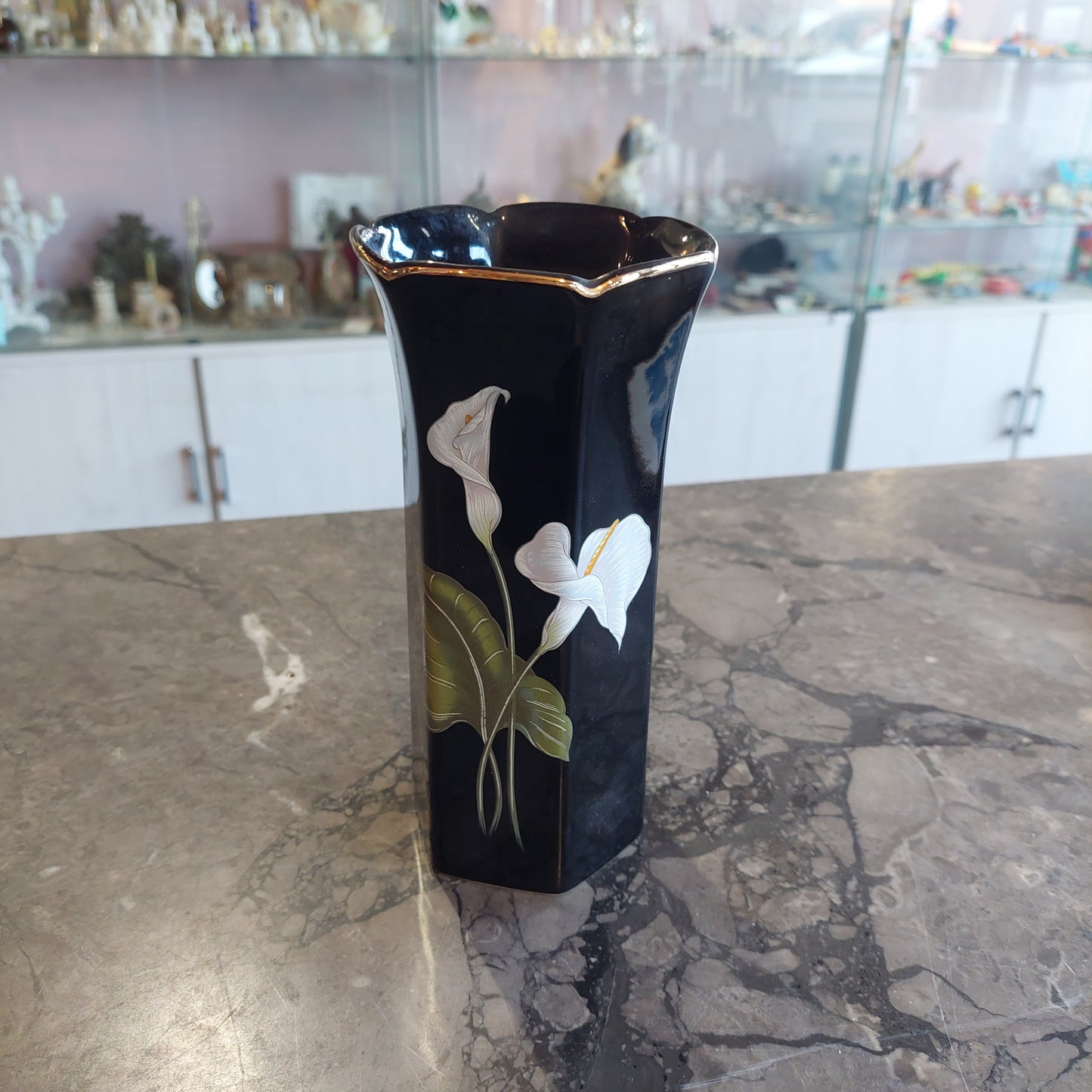 Vaso Esagonale Porcellana Yamaji Japan