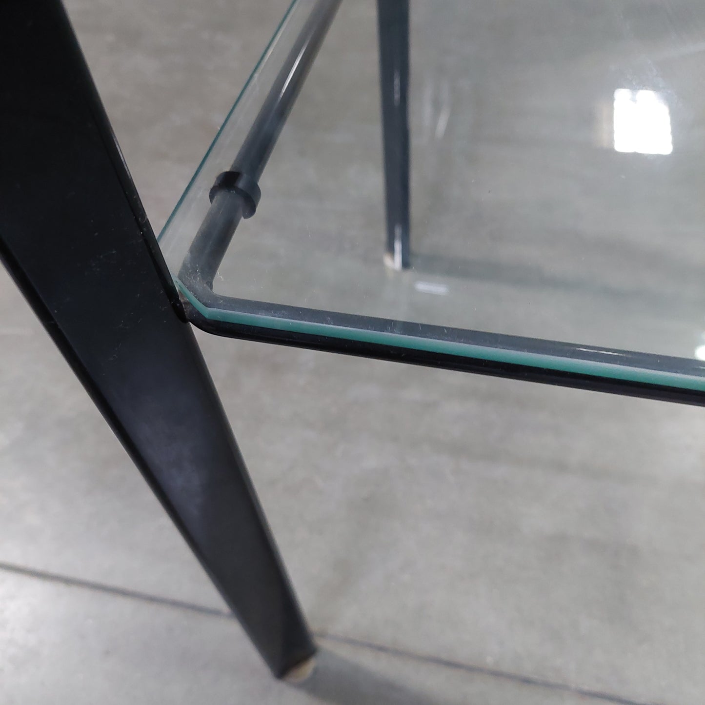 Tavolino Alto Metallo Nero Anni 70 Bontempi Cm40x40x73h