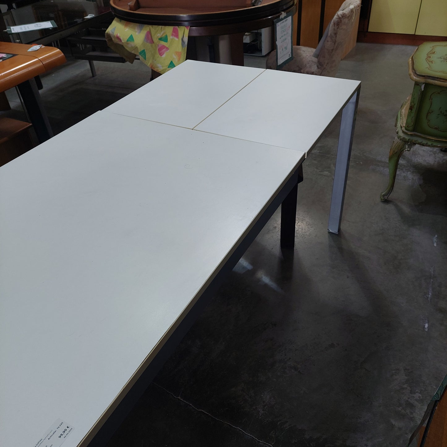 Tavolo Bianco Allungabile Cm130/190x80x76h