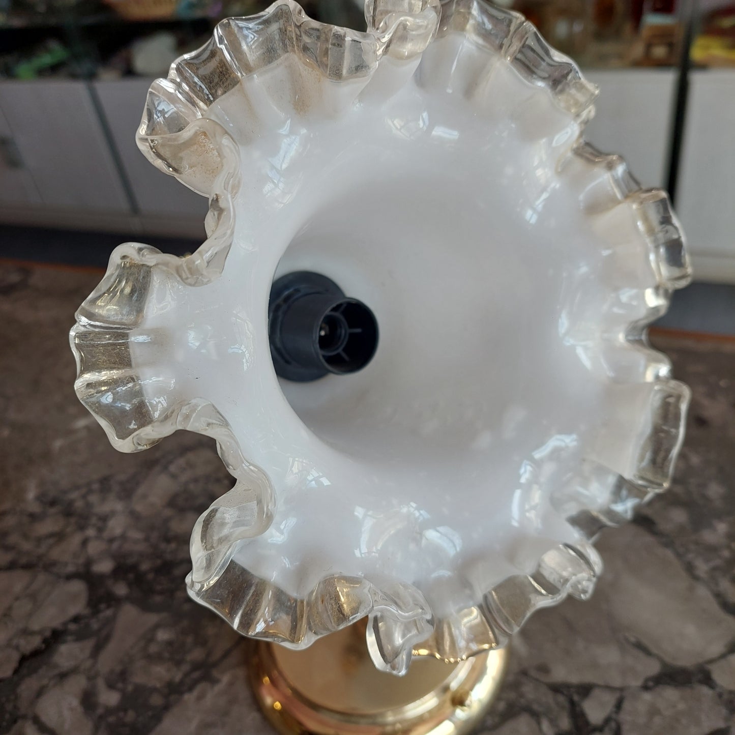 Applique Ottone * Coppa Vetro Fiore Di Murano