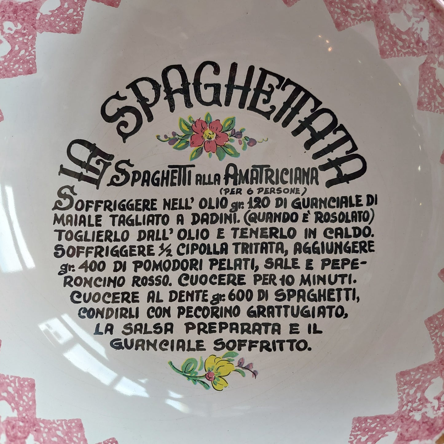 Ciotola Ceramica Pisapia "la Spaghettata" Vintage