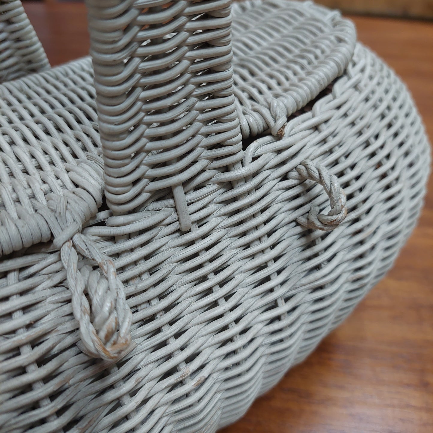 Borsetta Cestino Vimini* Bianco Vintage