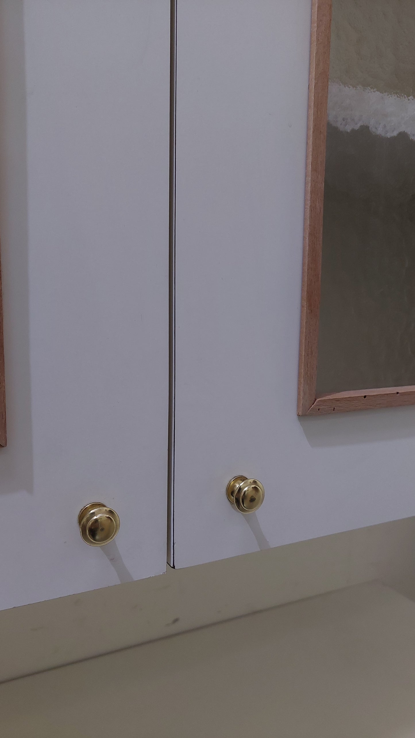 Credenza Da Cucina 2 Pz Bianca Legno/vetro